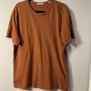 Buck Mason Men's Yuma Hemp Brown Tee, Size XL - Gently worn